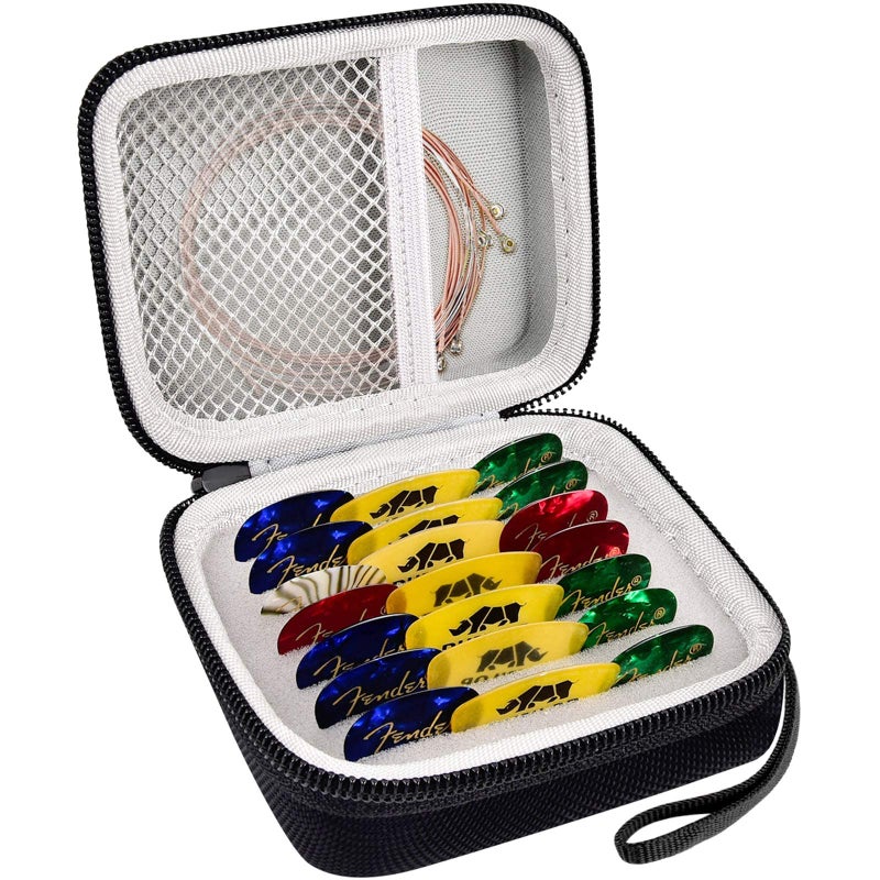 PAIYULE Guitar Pick Holder Case for Fender/for Dunlop/for D'Addario/for Jim Dunlop/for ChromaCast/for UNLP MUSICAL INSTRUMENT Guitar Accessories, All Size Picks Storage Pouch Box-Bag Only-balck - Image 1